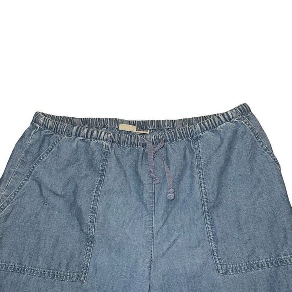 VINTAGE L.L. BEAN Women’s Elastic Tie Waist Medium Wash Blue Pant Size M - Picture 4 of 10